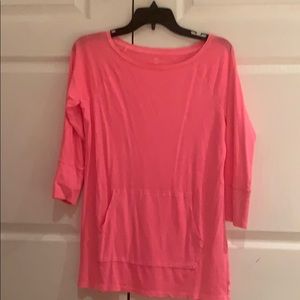 Gap hot pink 3/4 shirt, size small
